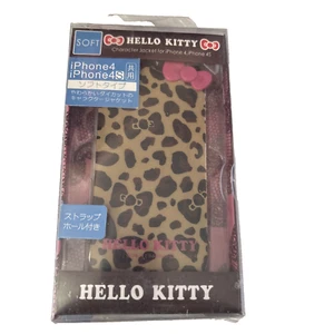 Iphone 4 Leopard Print Sanrio Hello Kitty Soft Durable Cover Case From Japan - Picture 1 of 6