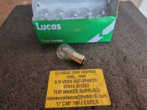 LUCAS LLB 380T STOP / TAIL BULBS (12 V 21/5W) Box OF 10 - Picture 1 of 2