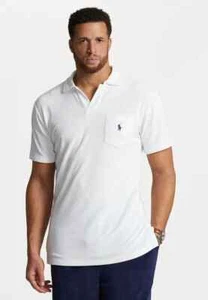 Polo Ralph Lauren Men's Big & Tall Cotton-blend terry polo shirt White 3XLT - Picture 1 of 5