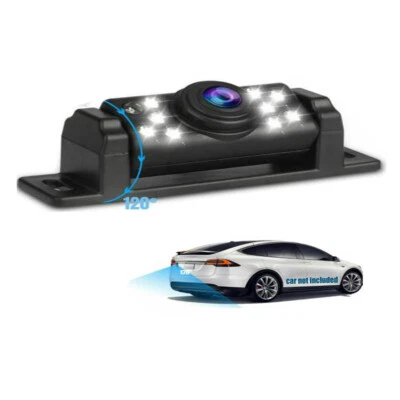 IPOSTER License Plate Frame Backup Camera Night Vision Car Rear View Cam 9 LEDs 170°