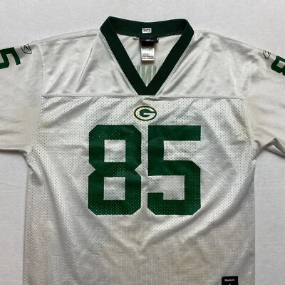 Green Bay Packers Greg Jennings #85 Jersey Boy's XL White Short Sleeve Reebok - Image 1 of 4