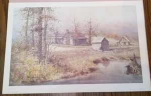 BEN HAMPTON "The Home Place" 1986 ungerahmte handsignierte Lithographie 26" x 17" - Bild 1 von 7