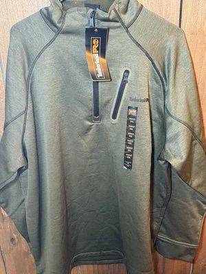 NUEVO NUEVO CON ETIQUETAS Timberline Pro 1/4 Cremallera 2X XXL Fit LS Pullover Verde Foto 1 de 4