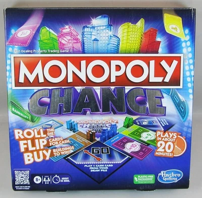 Monopoly Chance Board Game Roll Flip Buy Dealing Property Game 20 Mins NEW - Image 1 of 4