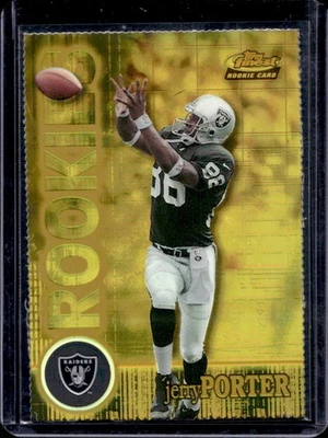2000 Finest Jerry Porter Gold Refractor Rookie RC #/200 Raiders - Image 1 of 2