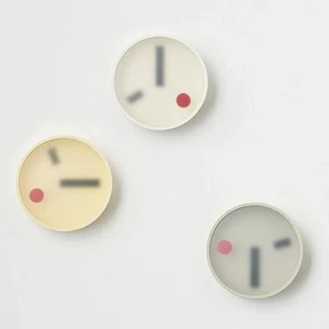 Reloj de Pared Lemnos Kehai KM22-01 Blanco Gris Amarillo Barrido Segundo 13cm Analógico Redondo - Imagen 1 de 12