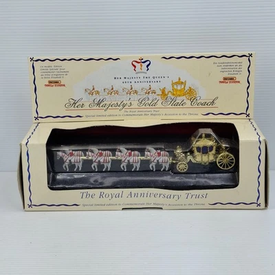 MATCHBOX MODELS OF YESTERYEAR "HER MAJESTY THE QUEEN'S GOLD STATE COACH" LTD ED - Image 1 of 3