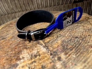 Ancol Black Leather Whippet Collar 35cm - Picture 1 of 1