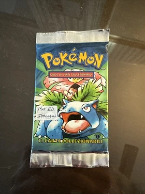 Unopened 1999 Pokemon Base Set First Edition Booster Pack WOTC - Italian - Image 1 of 3