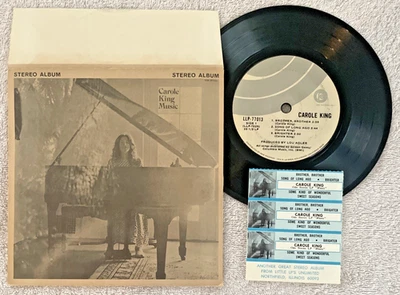 Carole King Music Compact Jukebox EP 33 RPM, Mini LP with title strips Foto 1 de 4