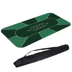 Premium Texas Hold'em Table Mat - 47 x 24 Inch Game Mat for Ultimate Poker Ex... - Picture 1 of 4