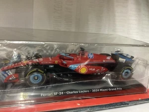 FERRARI SF-24 CHARLES LECLERC 2024 MIAMI GP , 1/24. DIE CAST new in case - Picture 1 of 5