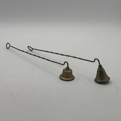 2- Vintage Candle Snuffers Brass- 10” Long - Image 1 of 4