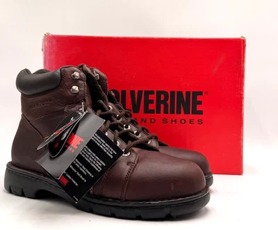 BOTA WOLVERINE PUNTERA DE ACERO EH 6" Para Mujer NUEVA Con Botas Defectuosas Marrón EE. UU. Talla 9W Foto 1 de 4