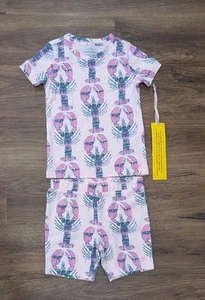 NWT vineyard vines girls size 4t lobster print pajama short sleeve/short set - Picture 1 of 3