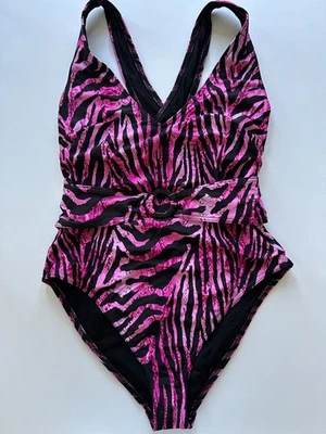 ASOS ЖИВОТНЫХ ПЕЧАТИ UK 10 DD/E С ПОДКЛАДКОЙ КУПАЛЬНИК / КУПАЛЬНЫЙ КОСТЮМ - Изображение 1 из 3