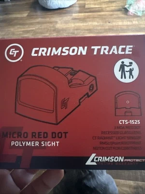 Polímero pistola reflexo micro aberto mira ponto vermelho Crimson Trace CTS-1525 3 moa - Imagem 1 de 2