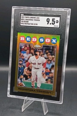 2023 Topps Chrome Lids Mitchell Ness MASATAKA YOSHIDA Gold Refractor /50 SGC 9.5 - Image 1 of 4