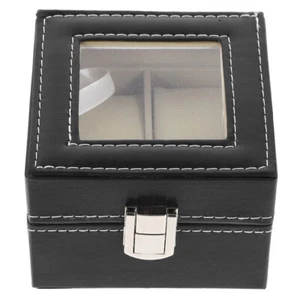 2 Grids Watch Box Watches Display Jewelry Organizer Travel Child - Picture 1 of 12