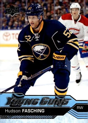 Hudson Fasching - 2016-17 Upper Deck Series 1 Young Guns Rookie Card #242 - Image 1 of 2