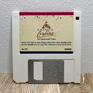 America Online AOL - Version 2.01 (1993) Floppy Disk - Picture 1 of 2
