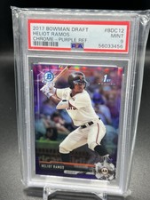 2017  Bowman Draft Chrome Purple Refractor BDC-12 Heliot Ramos PSA  9