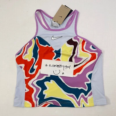 Camiseta sin mangas de tenis Nike Court Dri Fit Slam para mujer talla L $75 DR6856-532 colorida Foto 1 de 4