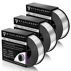 MIG MAG Aluminum Welding Wire ER4043 Si5 ALSI-5 Ø 0.8mm 0.45kg Roll Set of 3 - Picture 1 of 4