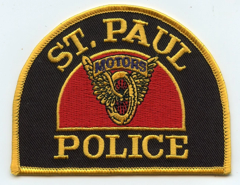 SAINT ST PAUL MINNESOTA MN Rueda de motocicleta con alas PARCHE DE POLICÍA DE TRÁFICO Foto 1 de 1
