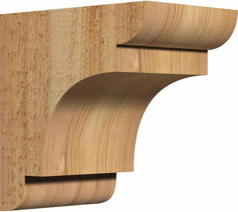 COR06X14X26YOR01SDF Yorktown Smooth Corbel W/Backplate Rustic Wood Corbels, 5 1 Cover