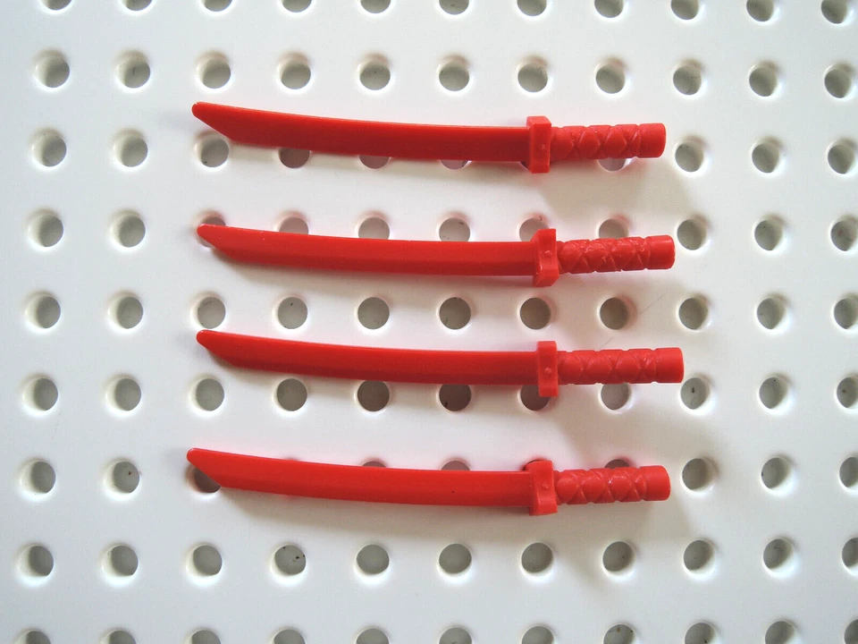Lego 4 x Waffe Ninjago Schwert Katana 21459 30173 rot - Bild 1 von 1