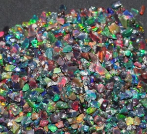 Natural black Ethiopian polished opal rough, Raw Black Opal crystal 10 Cts. lot - Picture 1 of 12