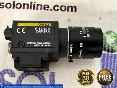 Omron F150-S1A 1/3-inch CCD Camera W/ lens f=8mm/F1.4 0.5-1.5 Machine Vision - Image 1 of 4