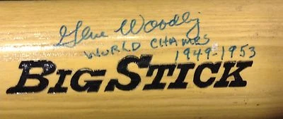Bate firmado por Gene Woodling NY Yankees Campeones del Mundo 1949-1953 automático CBM HOLO CERTIFICADO DE AUTENTICIDAD Foto 1 de 4