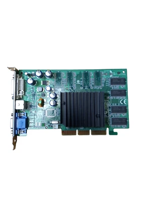NVIDIA 128MB AGP Video Graphics Card DVI VGA & SVIDEO 8911-050 FX5200 tested goo - Image 1 of 4