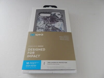 Funda Speck Presidio ENTINTADA para iPhone 8/7/6S Plus Mountain Range/Negro Nueva Foto 1 de 4