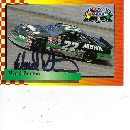 WARD BURTON SIGNED 1998 MAXX RACING 10TH ANNIVERSARY #63 - NASCAR - Image 1 of 1