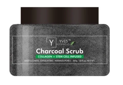 Body Scrub Charcoal Collagen Stem Cells Niacinamide - Tone Firm Rejuvenate 8.5oz - Image 1 of 4