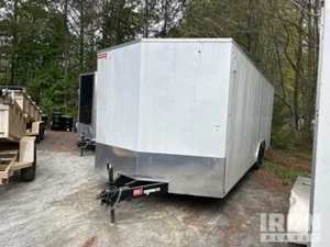 2022 Covered Wagon Trailers 8x24white Enclosed Trailer W Side Door Only 2 years - Picture 1 of 17