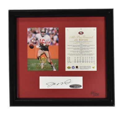 Upper Deck Authenticated Limited Edition Joe Montana 8x8 Autographed Plaque - Image 1 of 4