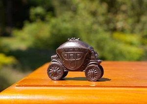 Antiguo carro de carro de metal agitador de sal o pimienta y tapón parcial de corcho Japón - Imagen 1 de 1
