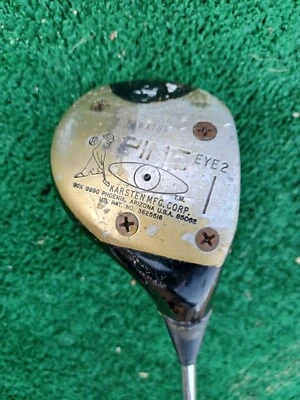 Vintage PING EYE 2 Karsten 1 & 3 Woods Men's RH Driver & 3 Wood  All Original - Image 1 of 4