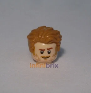 Lego Star-Lord / Owen Grady Head + Hair Guardians of the Galaxy / Jurassic World - Picture 1 of 1