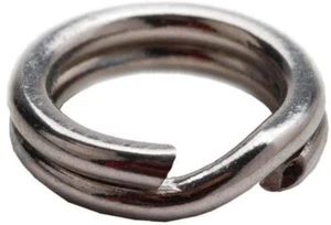 Paquete de 100 anillos divididos tamaño 5 Worth Co acero inoxidable y níquel 75 lb EE. UU. - Imagen 1 de 3