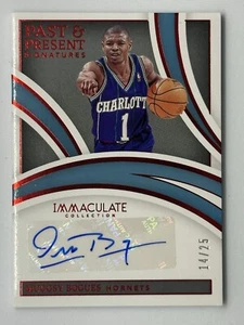 2021-22 Muggsy Bogues Immaculate Past & Present Signatures Auto /25 Hornets - Picture 1 of 2