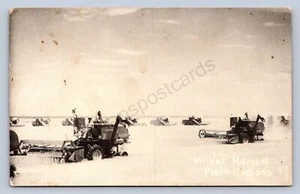 K10/ Pratt Kansas Postcard c1940s Wheat Harvest Tractors Farming  40 - Picture 1 of 4