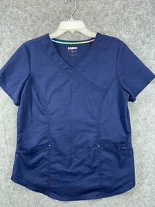 Scrubstar Medical Scrub Top Adult M Blue Nursing Uniform Shirt Pockets - Picture 1 of 7