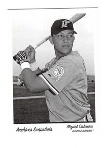 2016 Topps Archives Snapshots Miguel Cabrera Marlins Black White Parallel