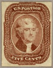 US Scott#12 1851 5c Jefferson PF Cert, 4 clear margins