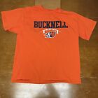 Bucknell Bison Shirt Mens Medium Orange Short Sleeve Champion